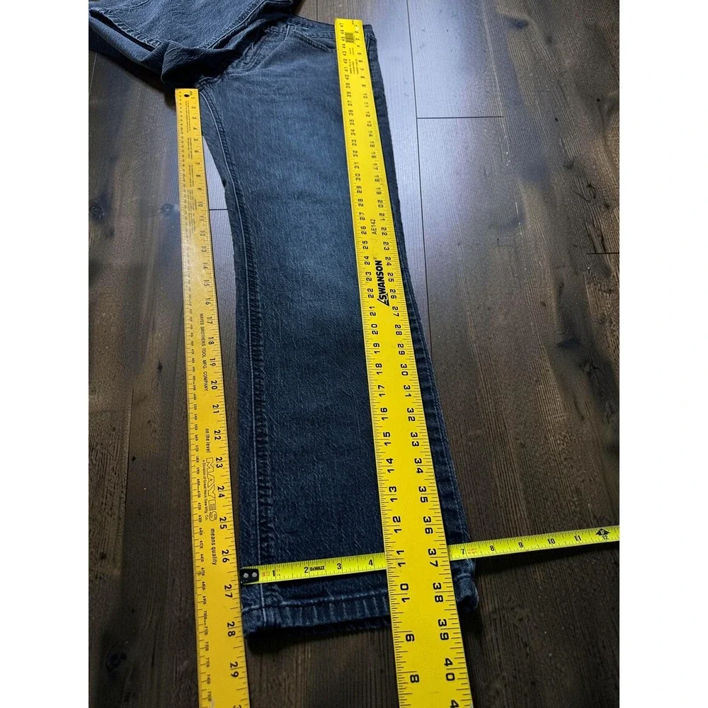 Levis 541 Athletic Taper Jeans Mens W31 L30 Charcoal Black Gray Faded Denim